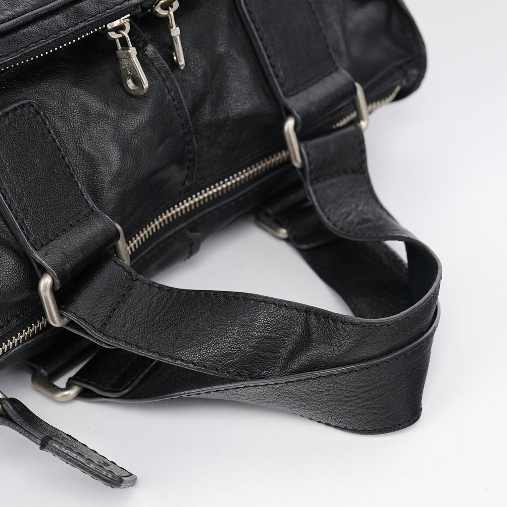 Black Lambskin Betty Tote Bag