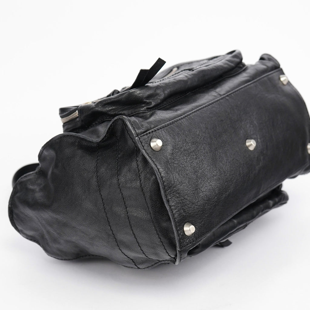 Black Lambskin Betty Tote Bag