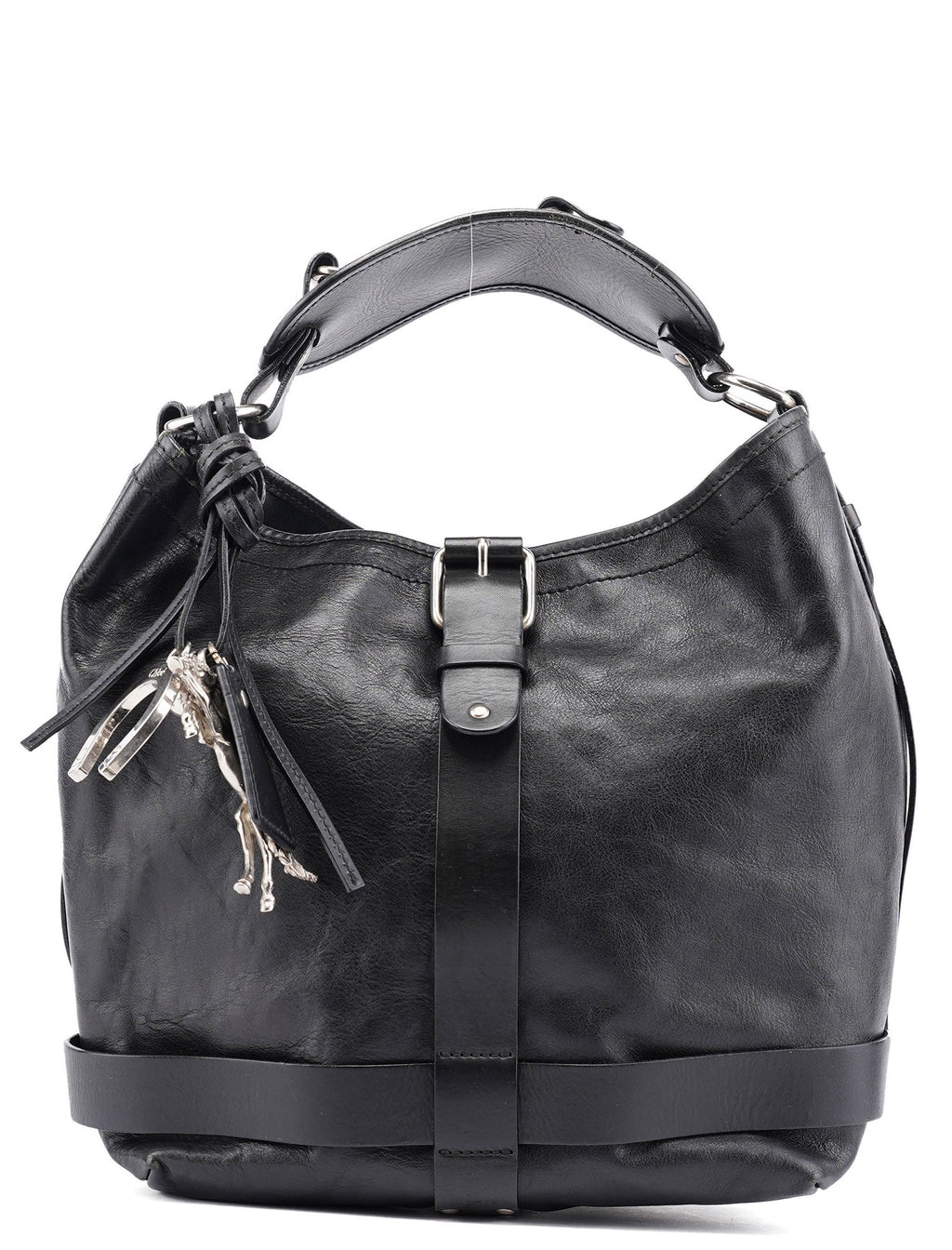 Black Lambskin Kerala Shoulder Bag