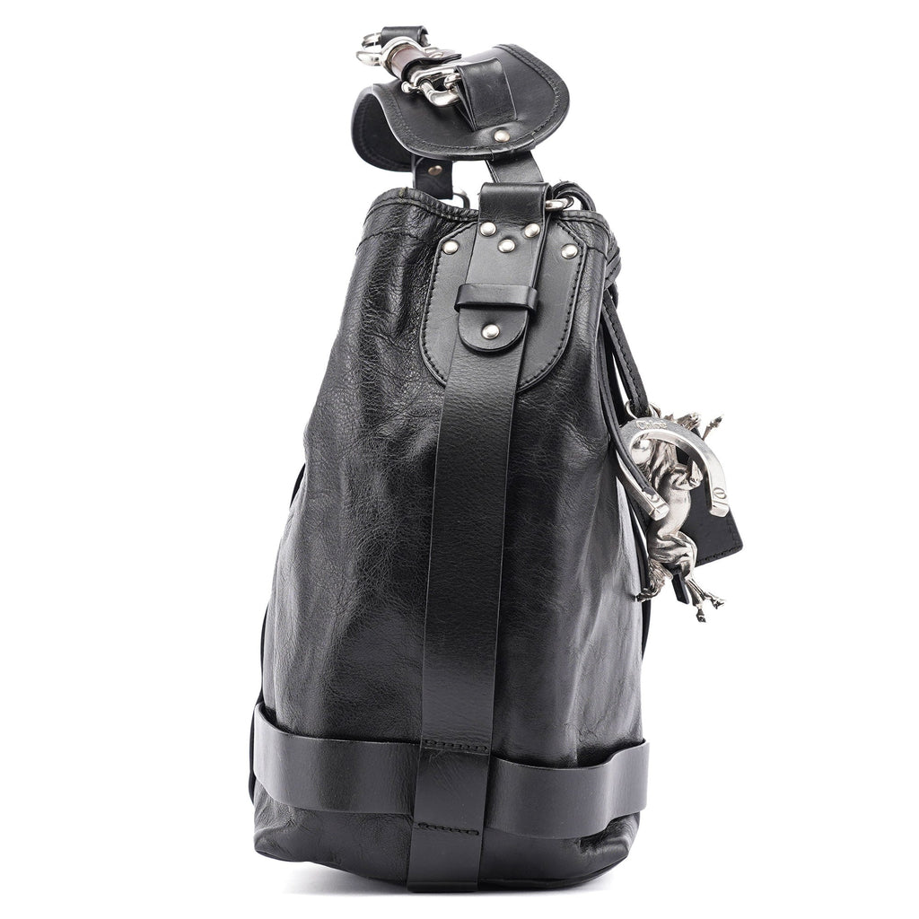 Black Lambskin Kerala Shoulder Bag