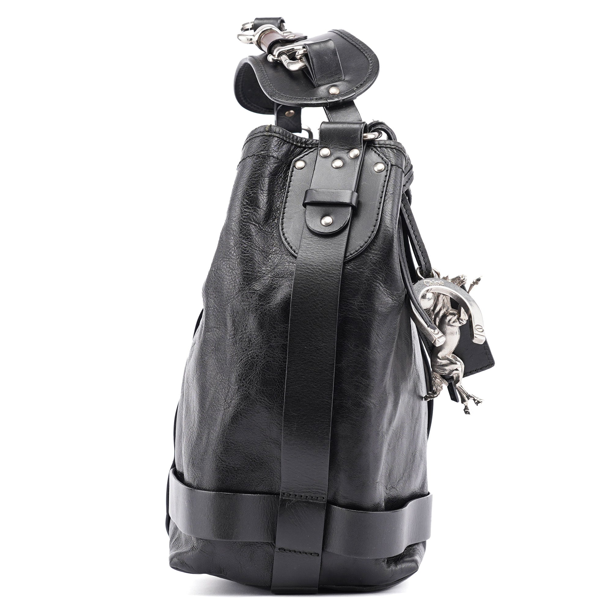 Black Lambskin Kerala Shoulder Bag