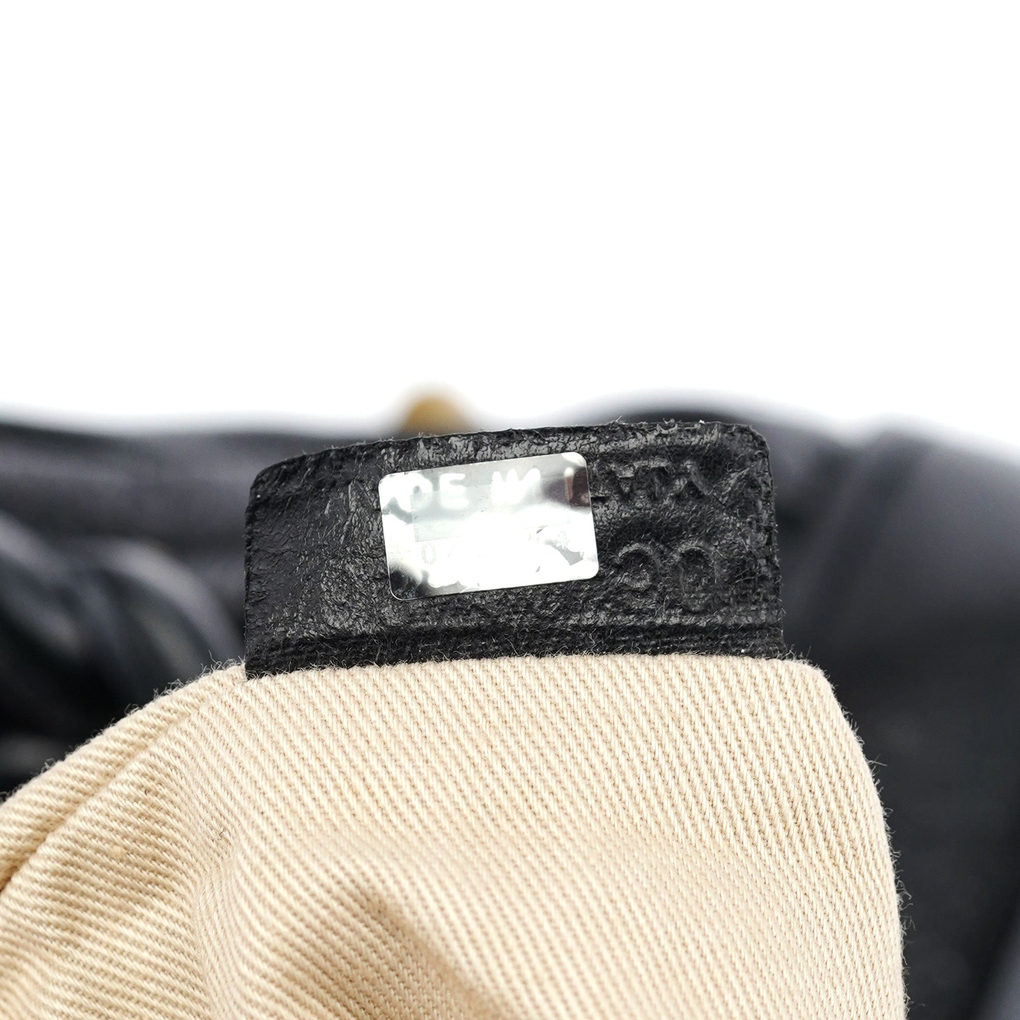 Black Lambskin Knot Handle Hobo Shoulder Bag