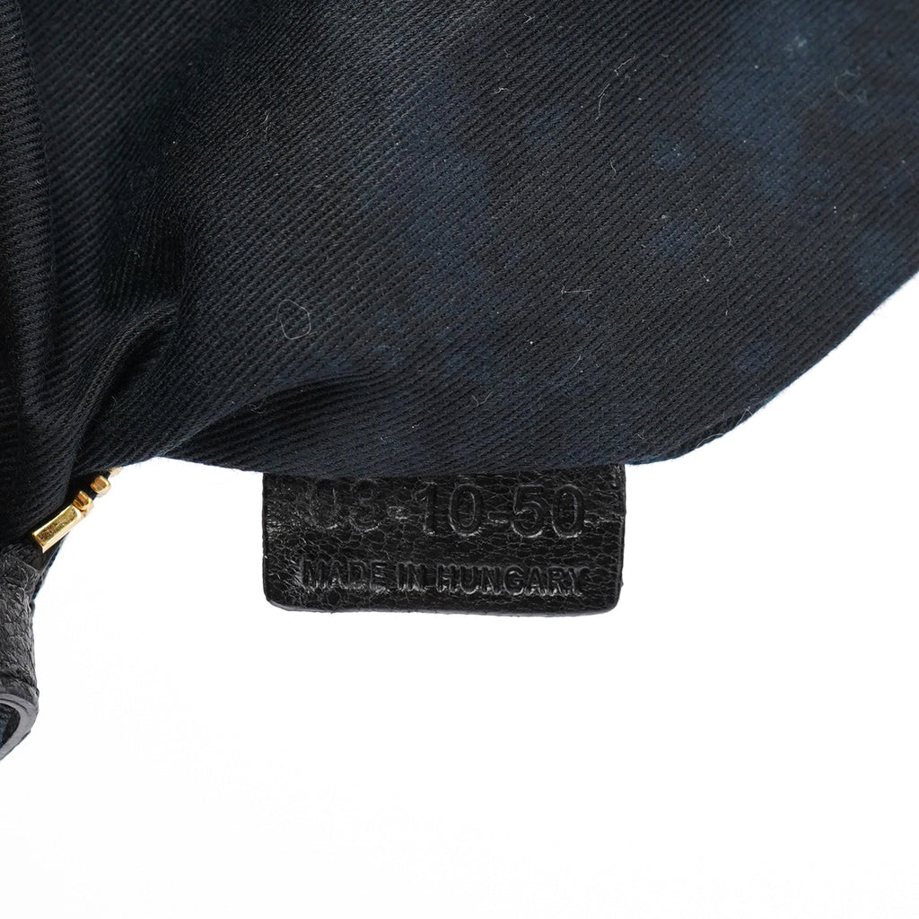 Black Lambskin Leather Tote Bag