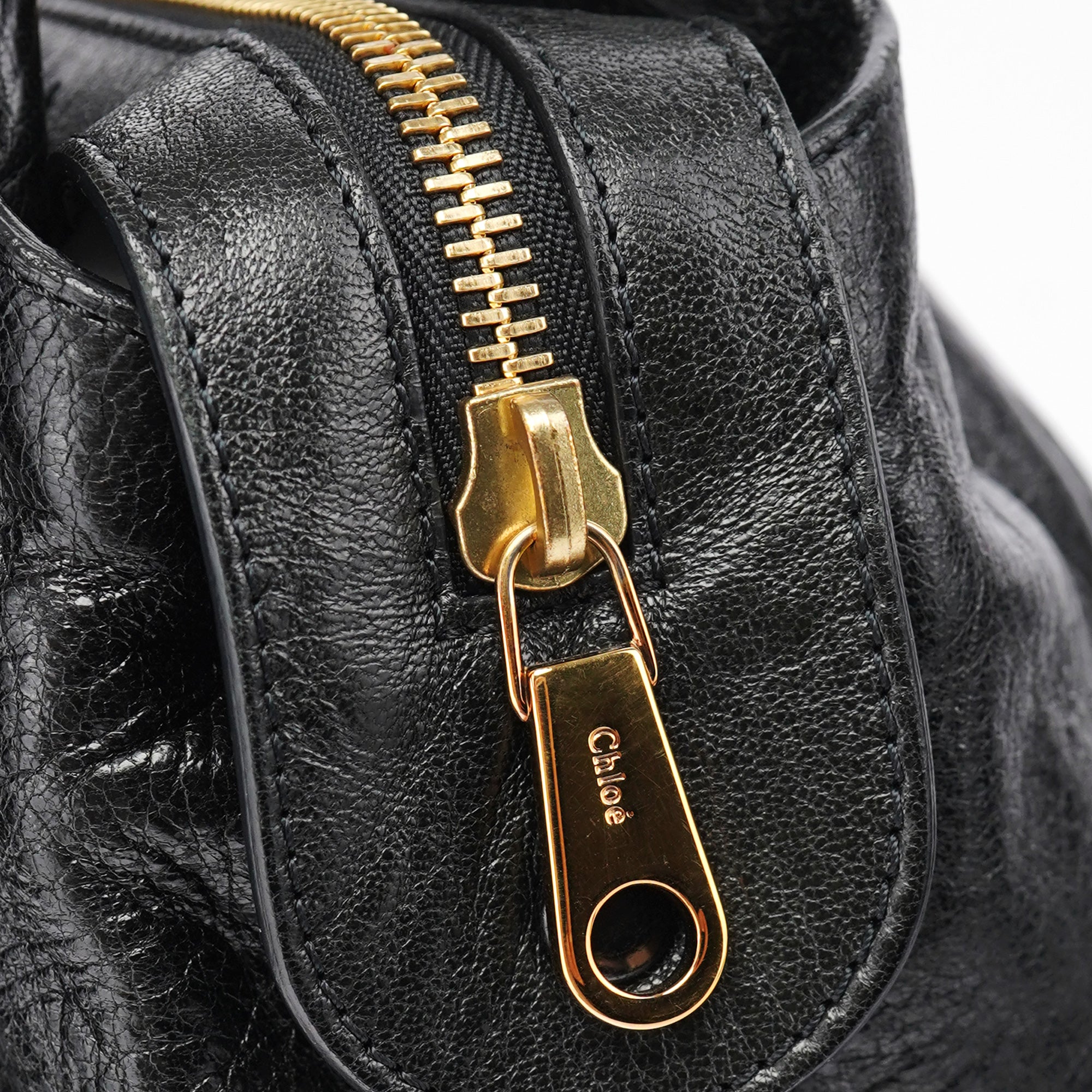 Black Lambskin Leather Tote Bag