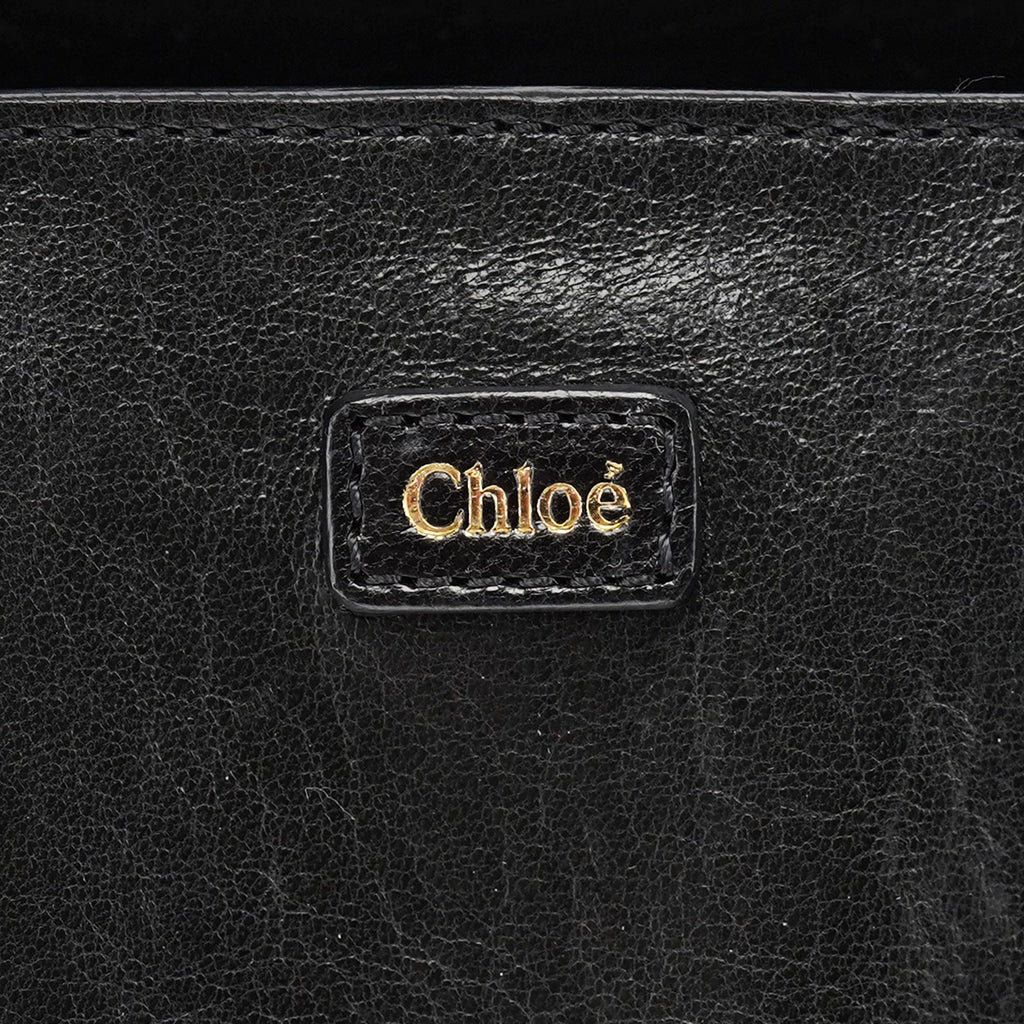 Black Lambskin Leather Tote Bag