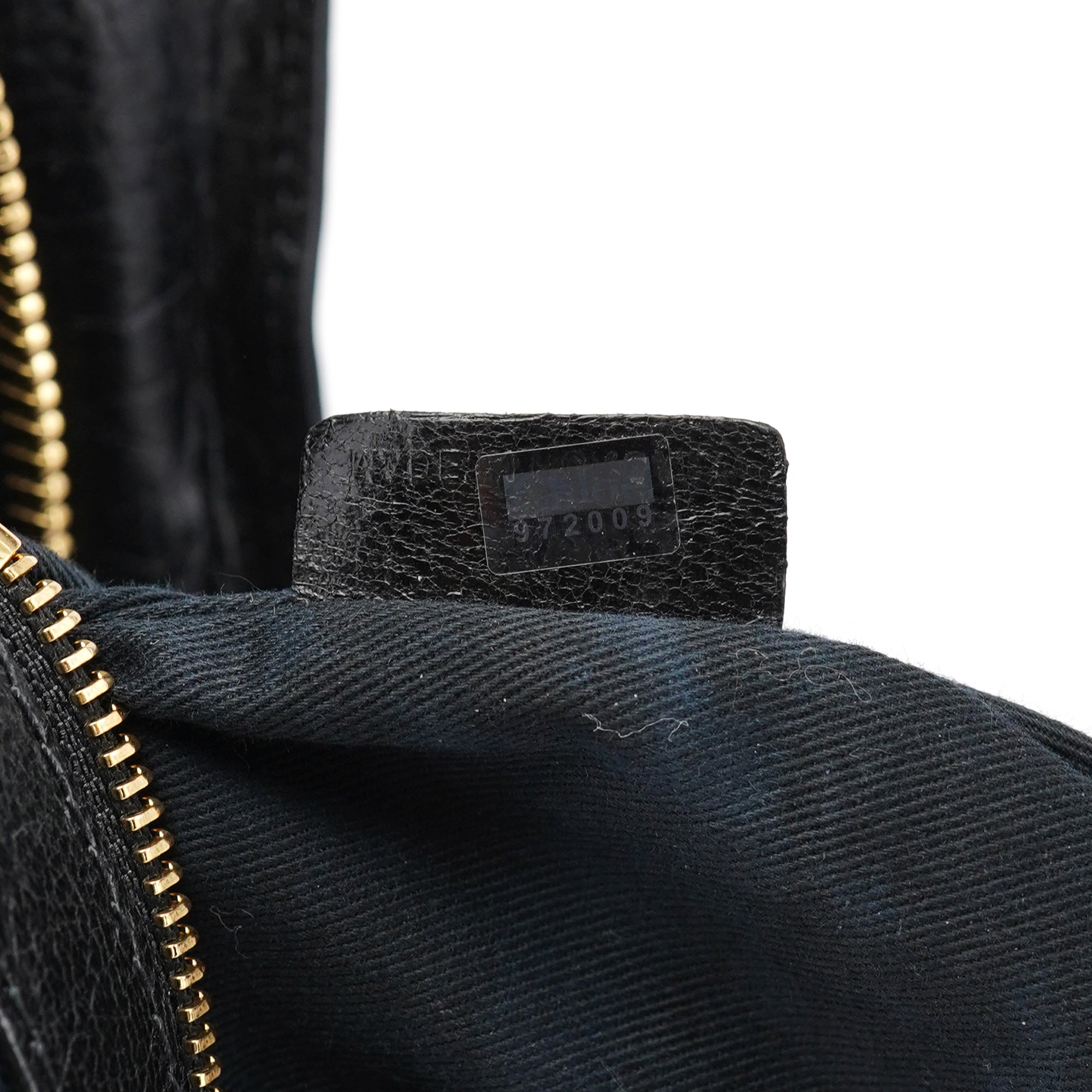 Black Lambskin Leather Tote Bag