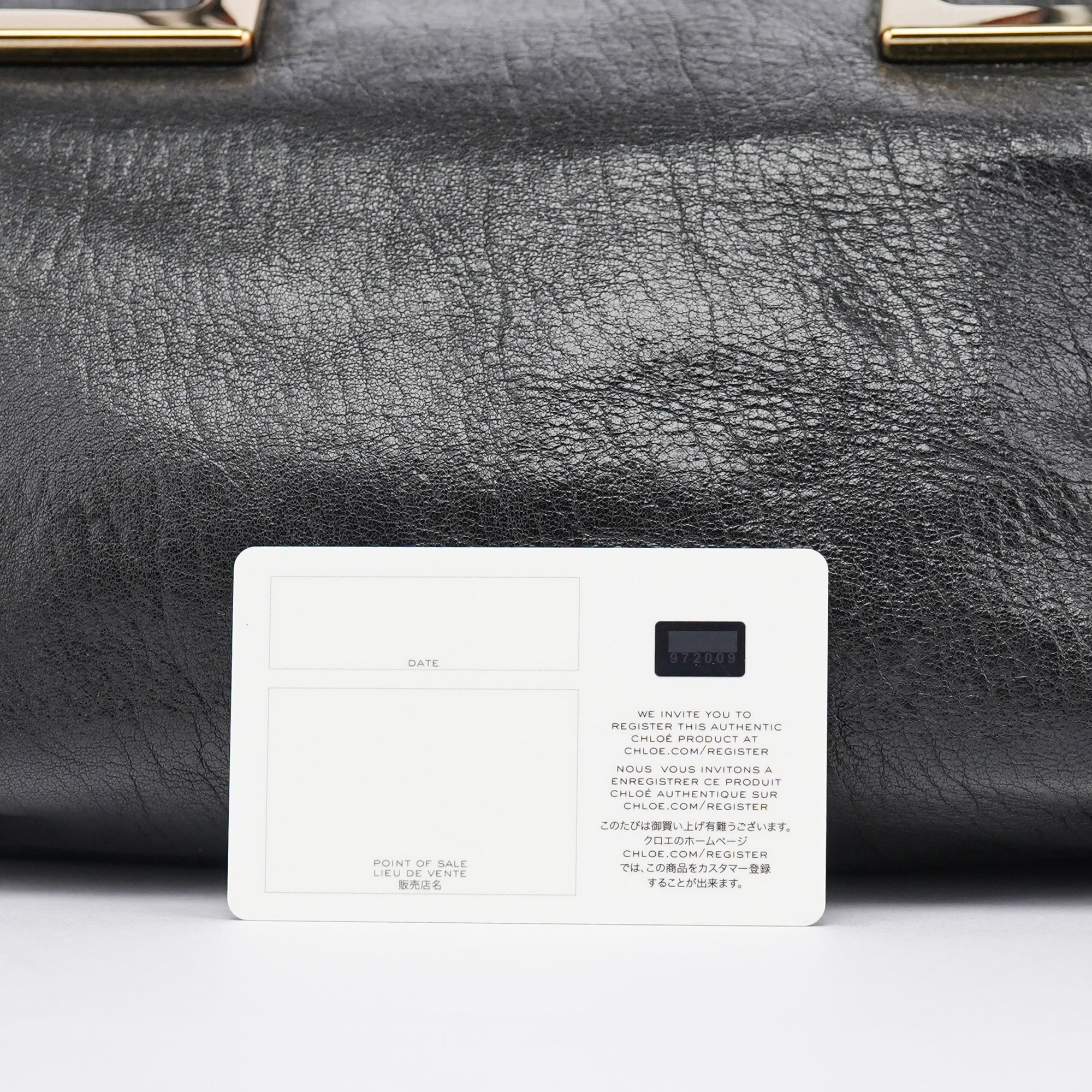 Black Lambskin Leather Tote Bag