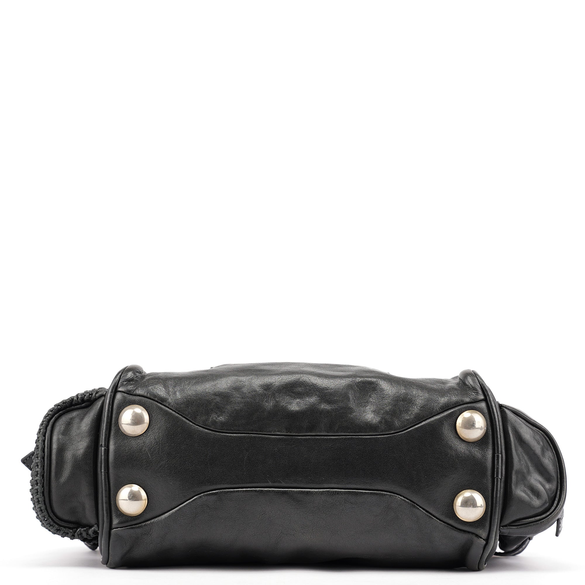 Black Lambskin Leather Tote Bag