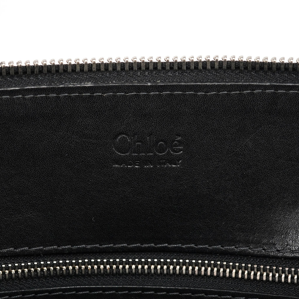 Black Lambskin Leather Tote Bag