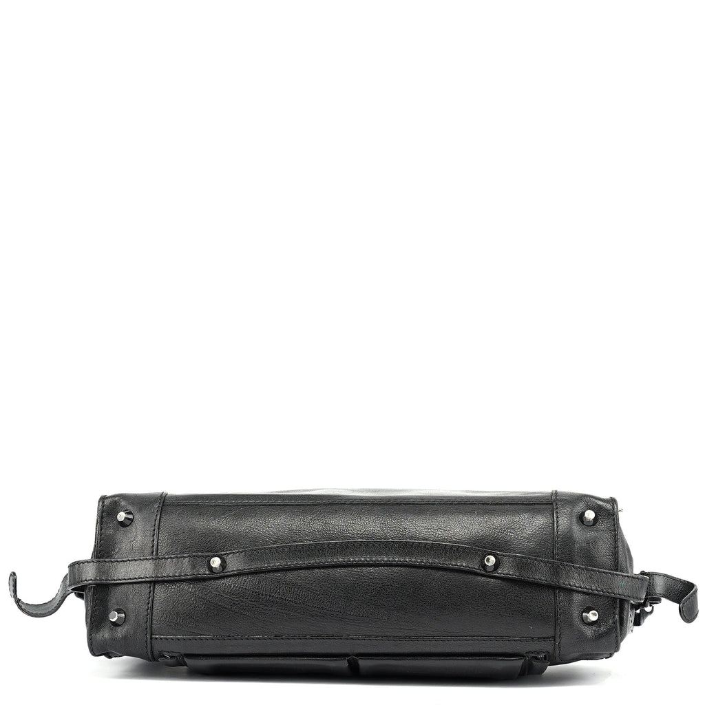 Black Lambskin Tote Bag