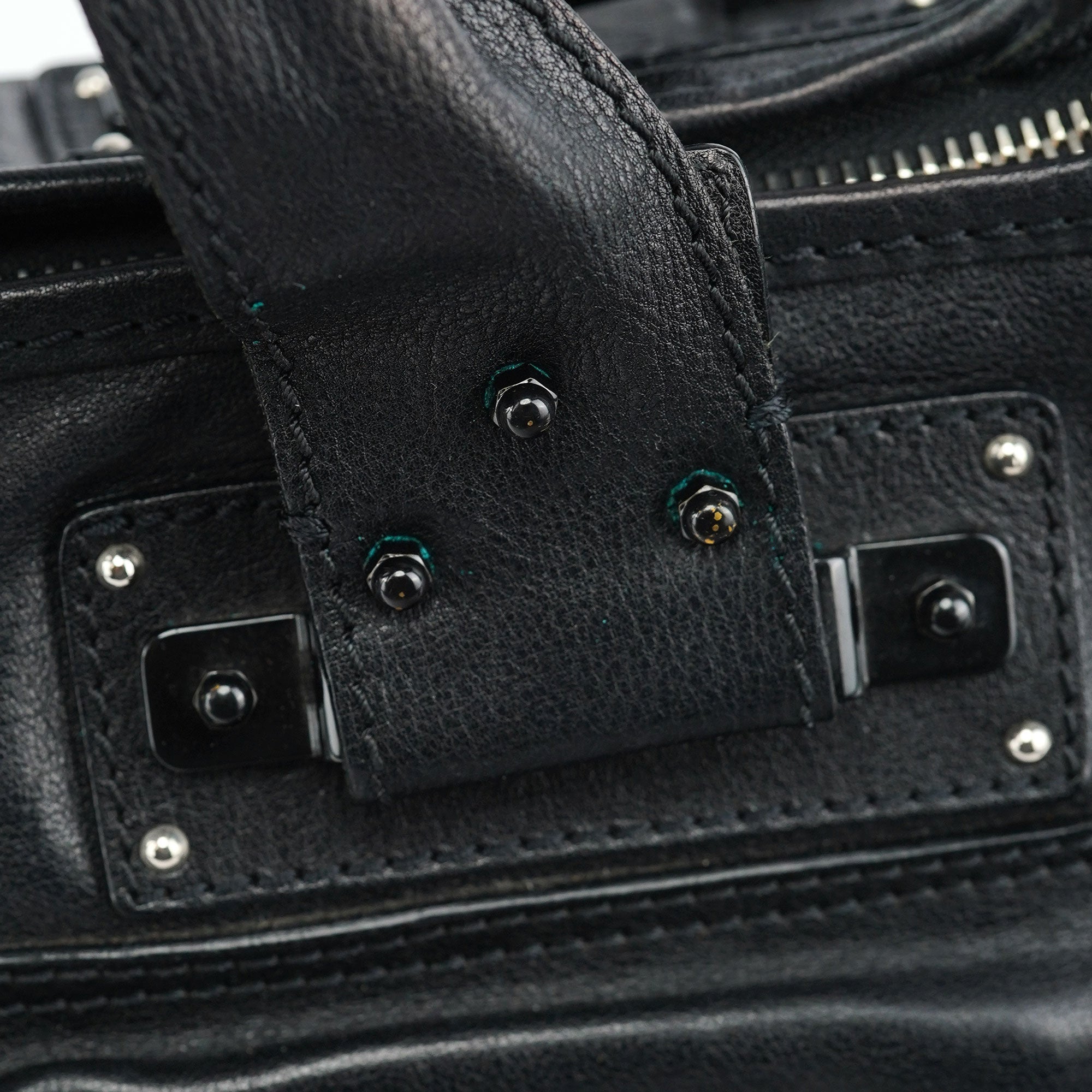 Black Lambskin Tote Bag