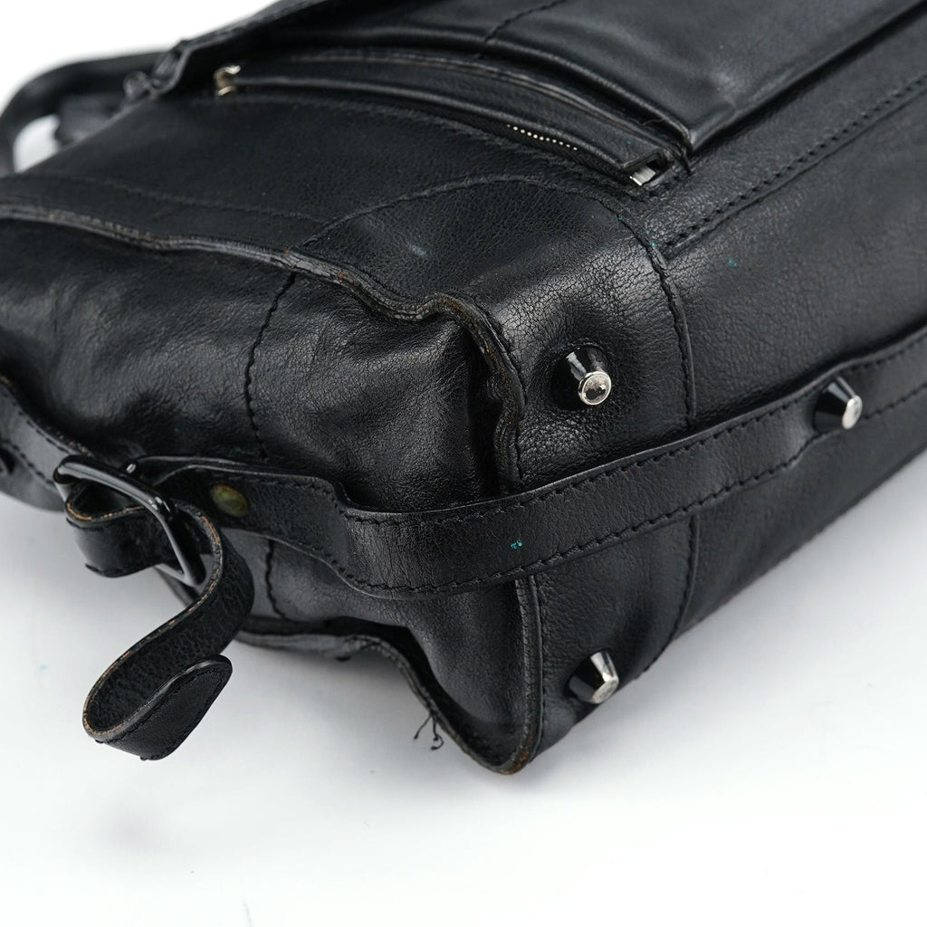Black Lambskin Tote Bag