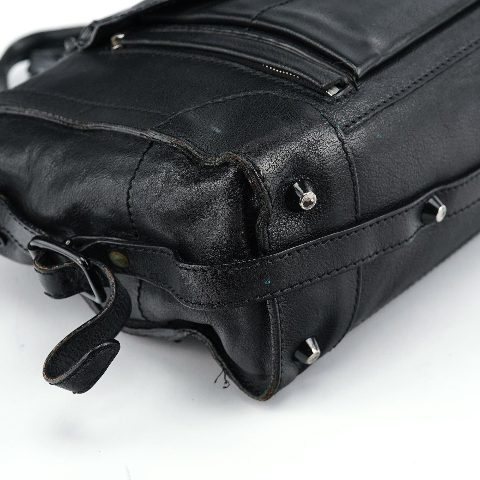 Black Lambskin Tote Bag