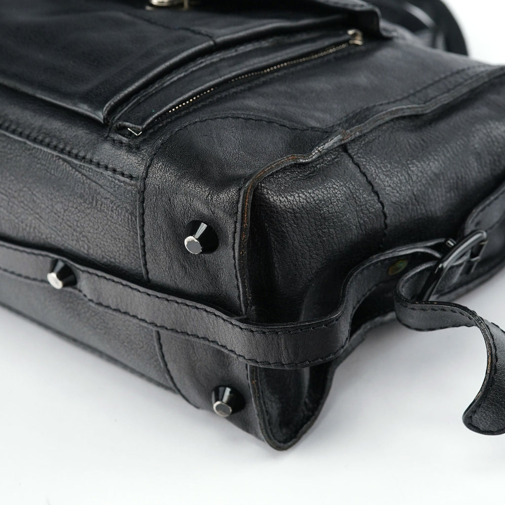 Black Lambskin Tote Bag