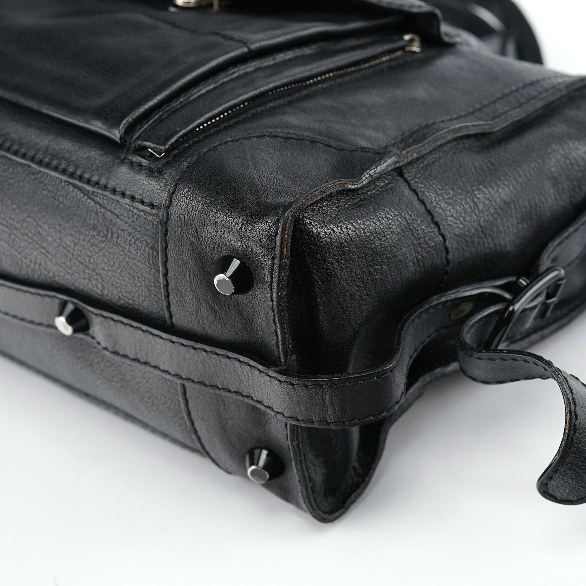 Black Lambskin Tote Bag
