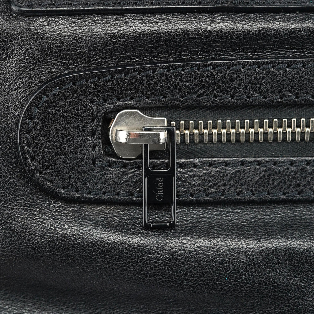 Black Lambskin Tote Bag