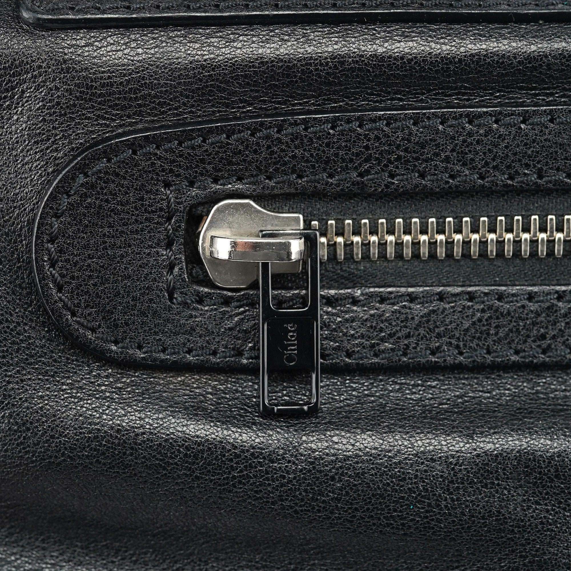 Black Lambskin Tote Bag