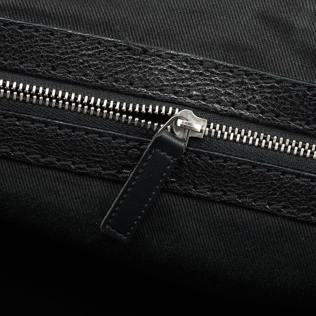 Black Lambskin Tote Bag