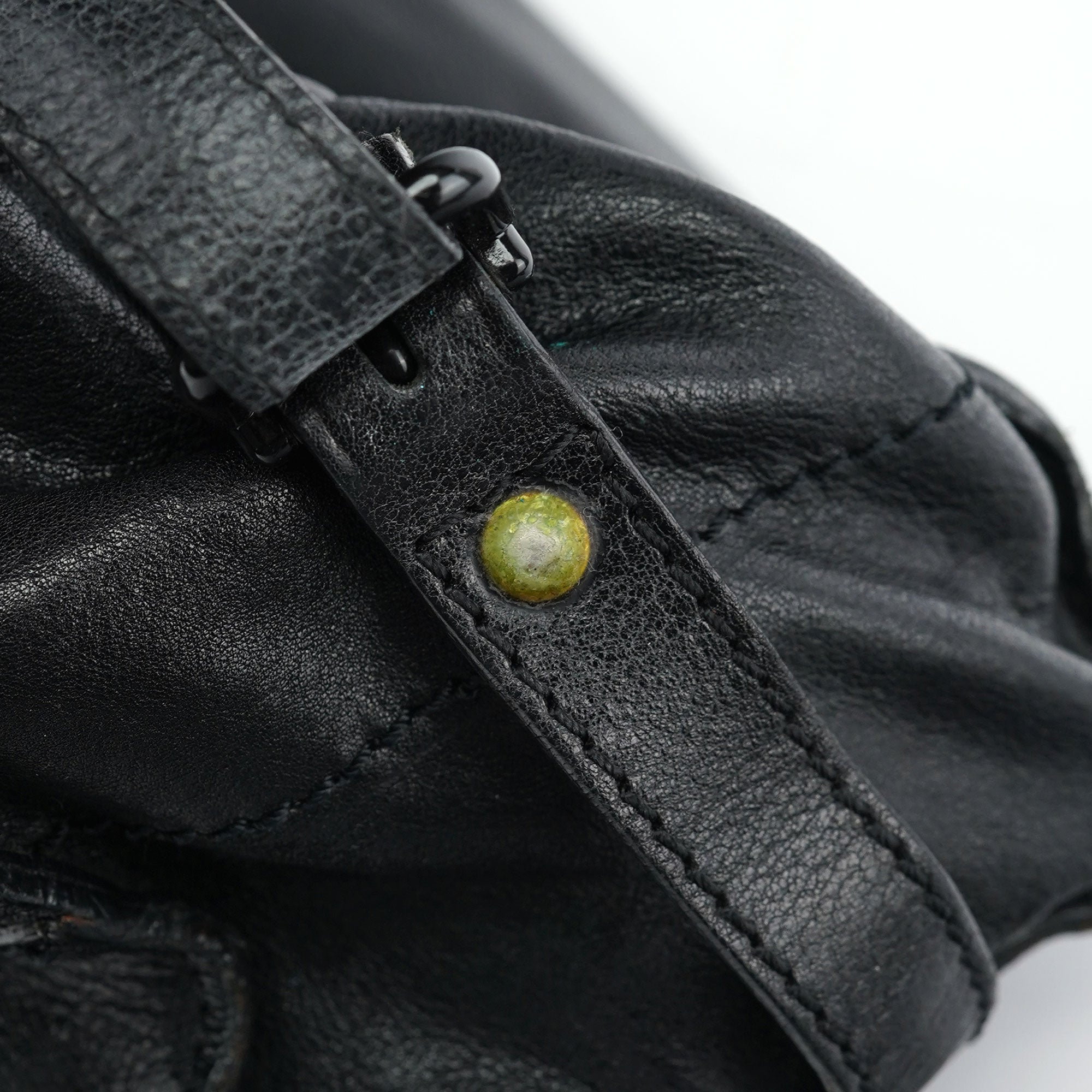 Black Lambskin Tote Bag