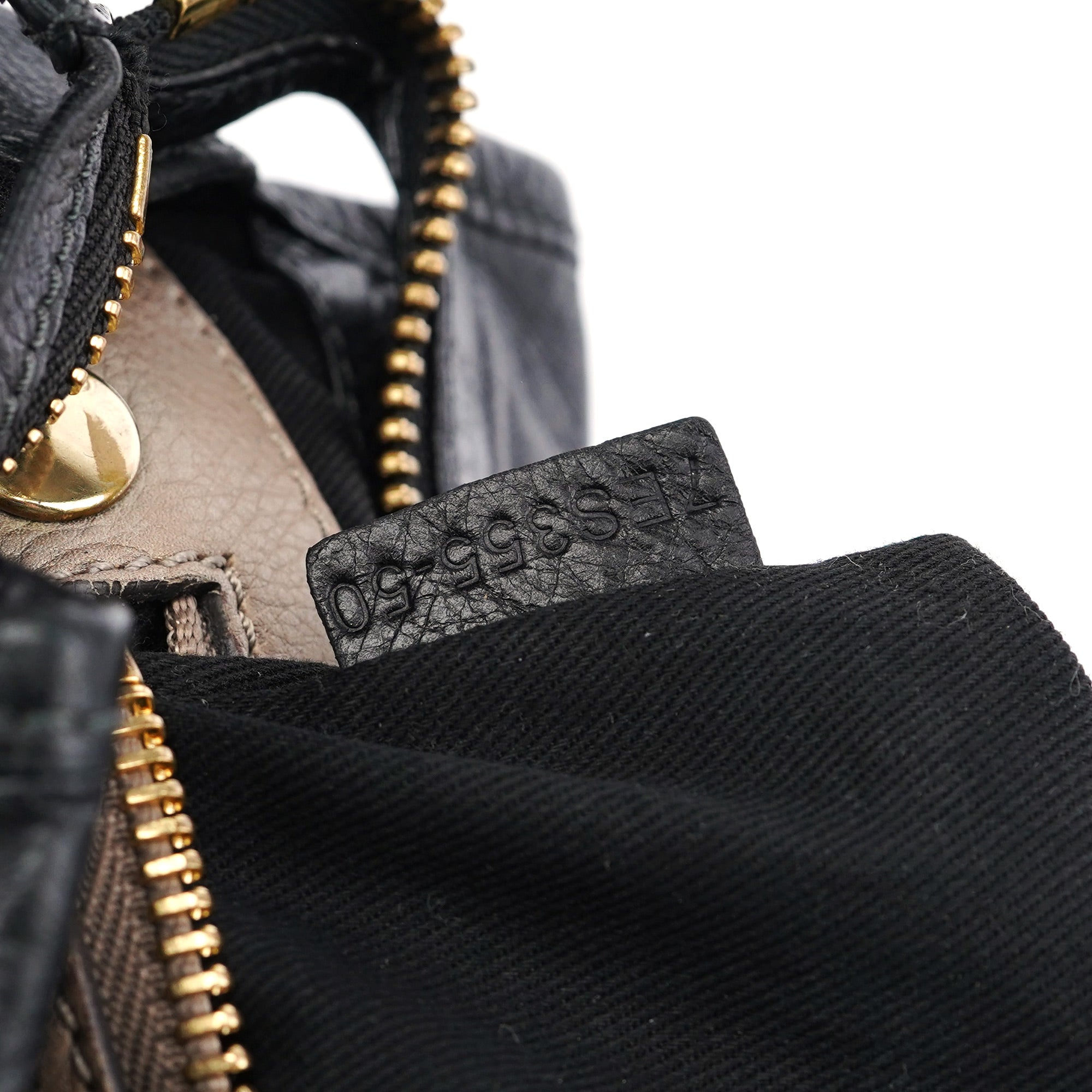 Black Leather Bay 2-Way Tote Bag