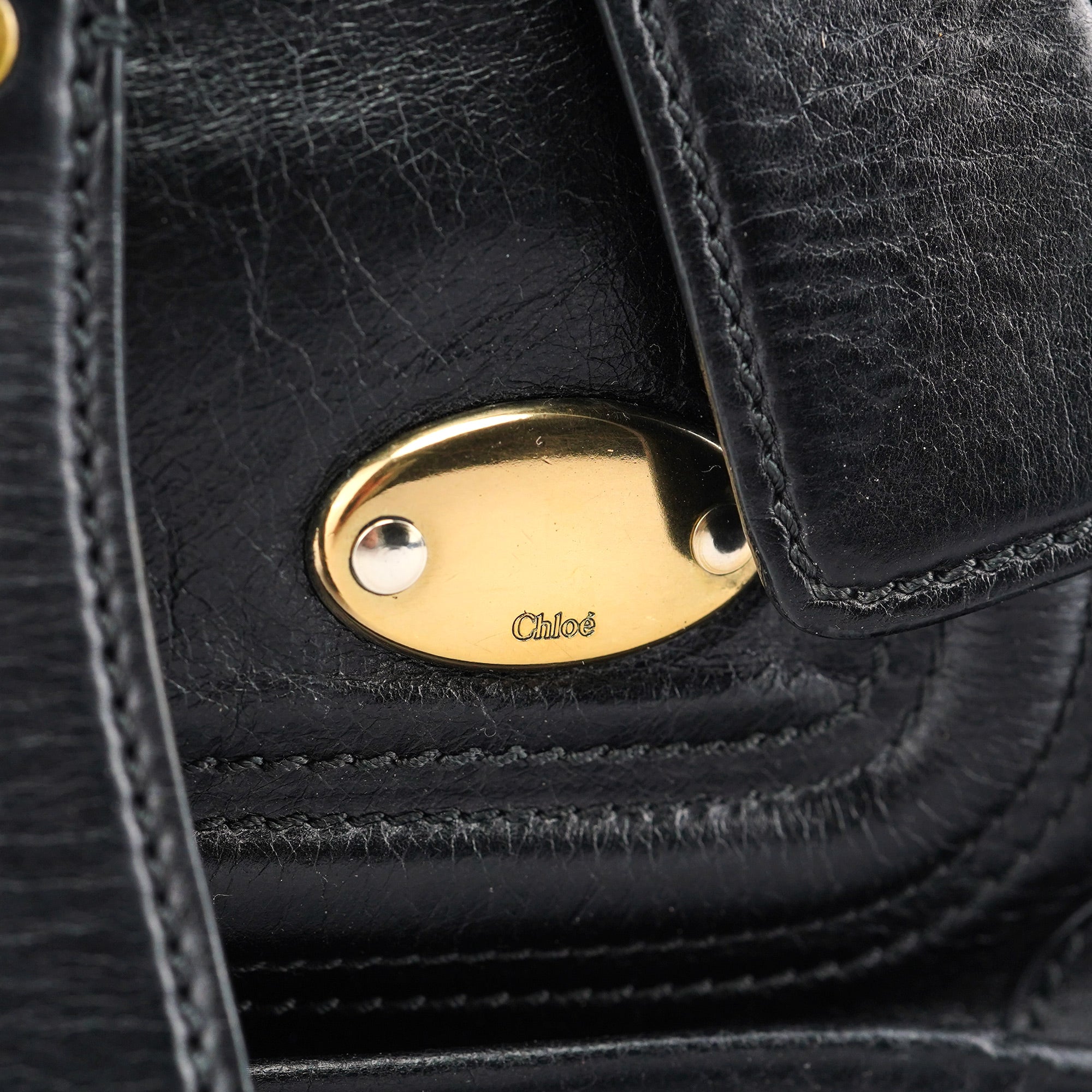 Black Leather Bay 2-Way Tote Bag