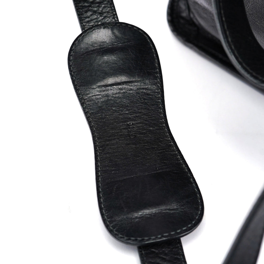 Black Leather Bay 2-Way Tote Bag