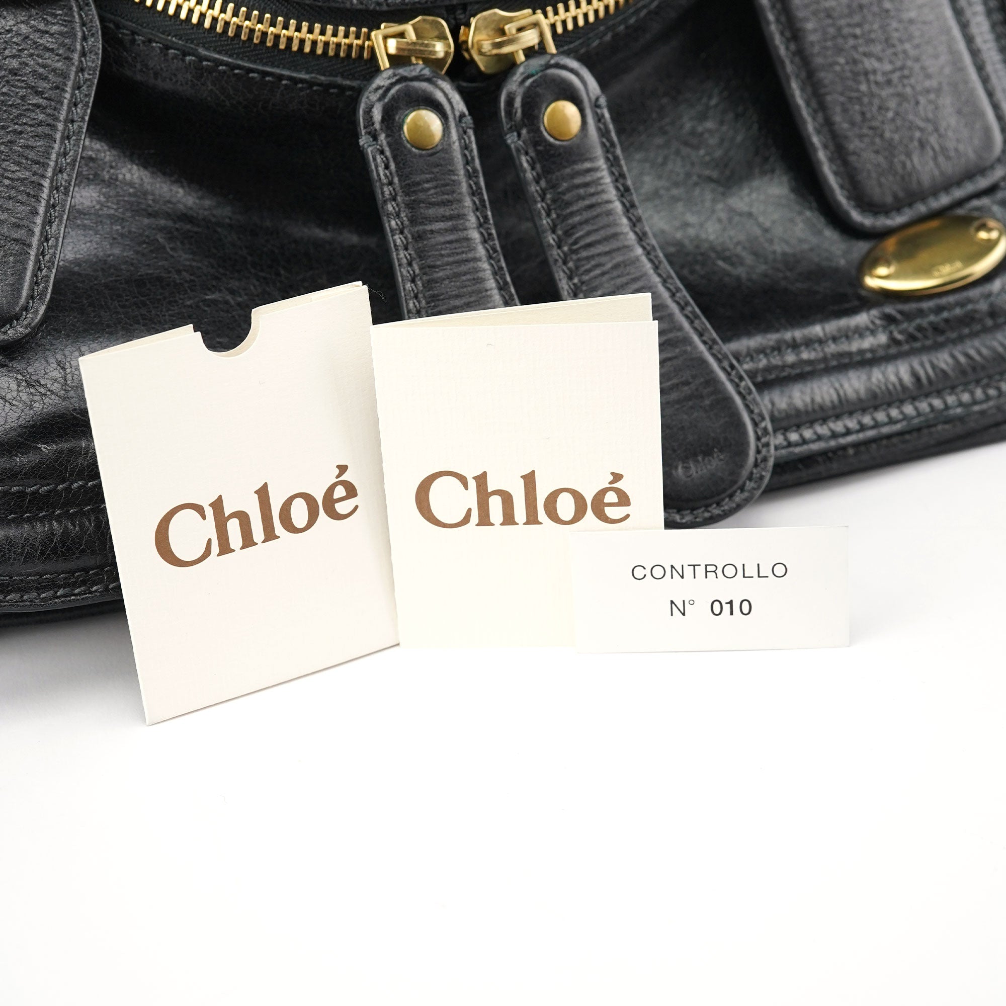 Black Leather Bay Tote Bag