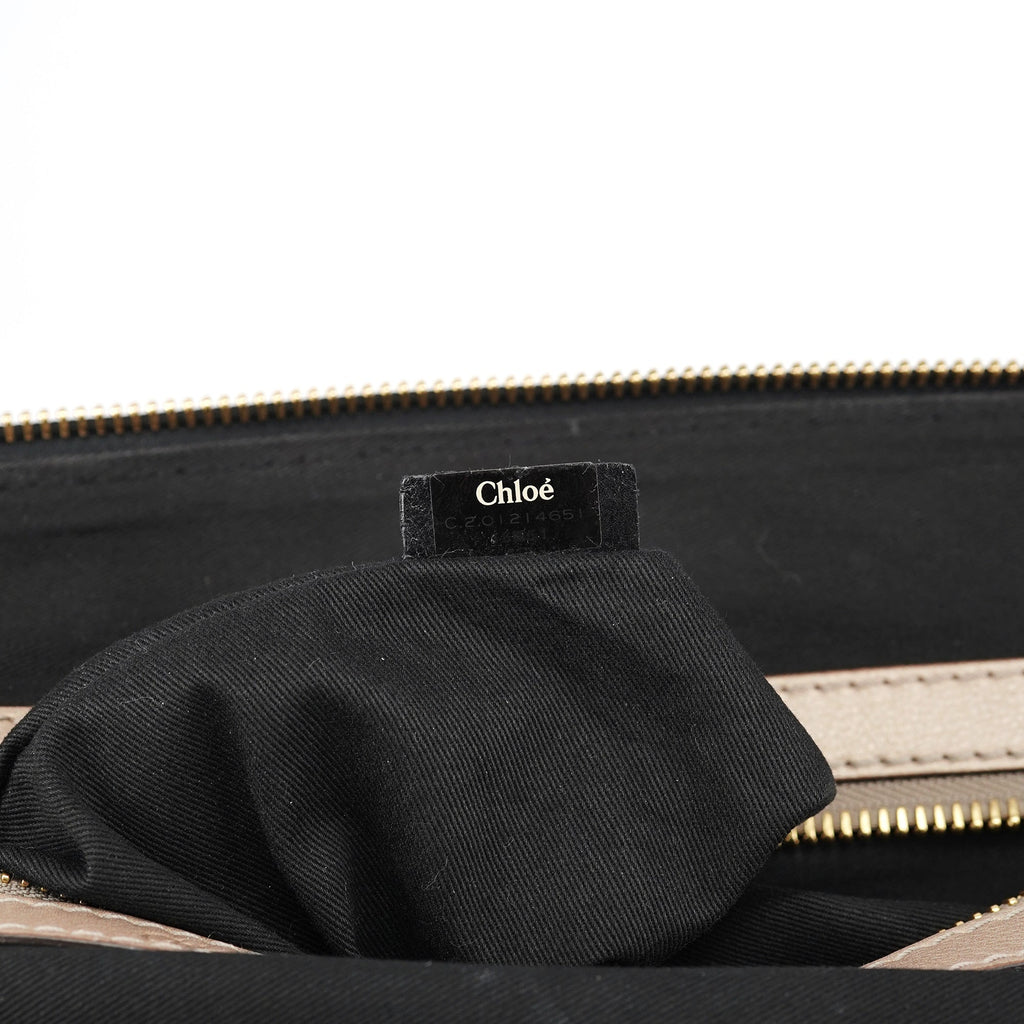 Black Leather Bay Tote Bag