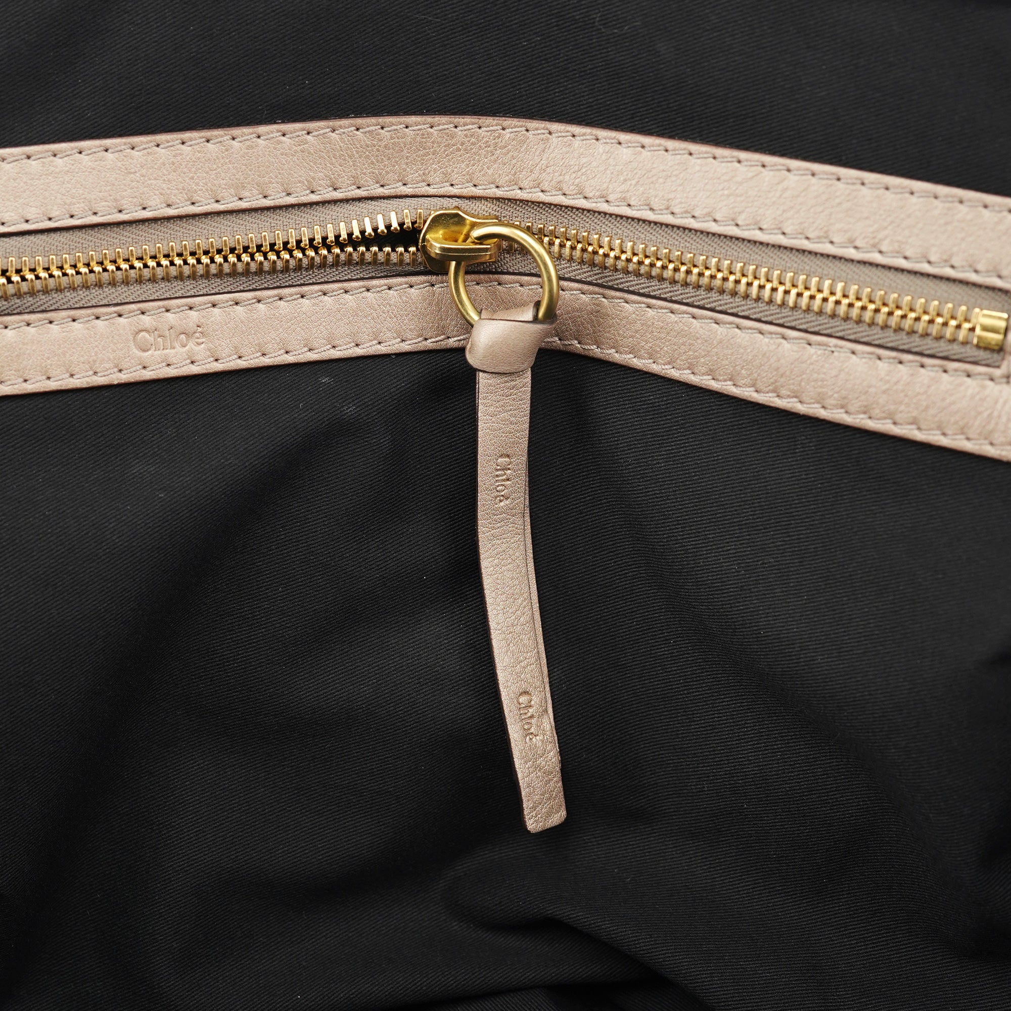 Black Leather Bay Tote Bag