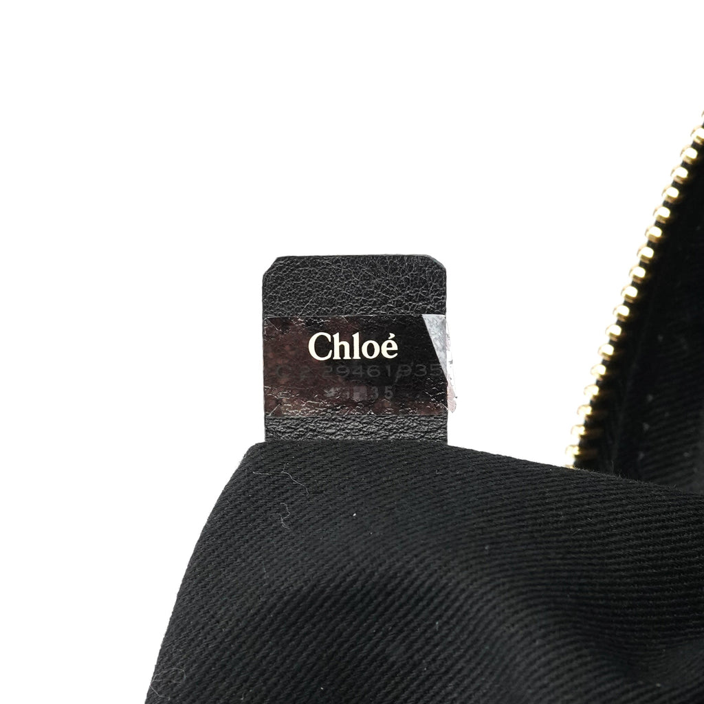 Black Leather Bay Tote Bag