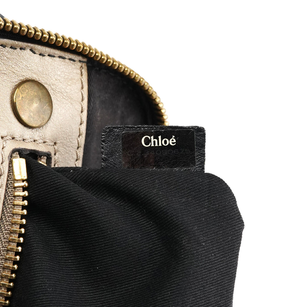 Black Leather Bay Tote Bag