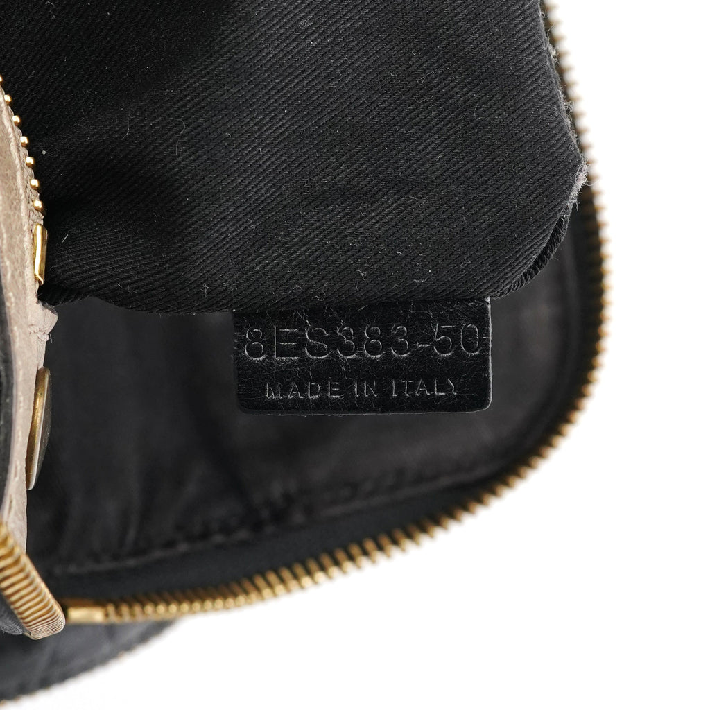 Black Leather Bay Tote Bag
