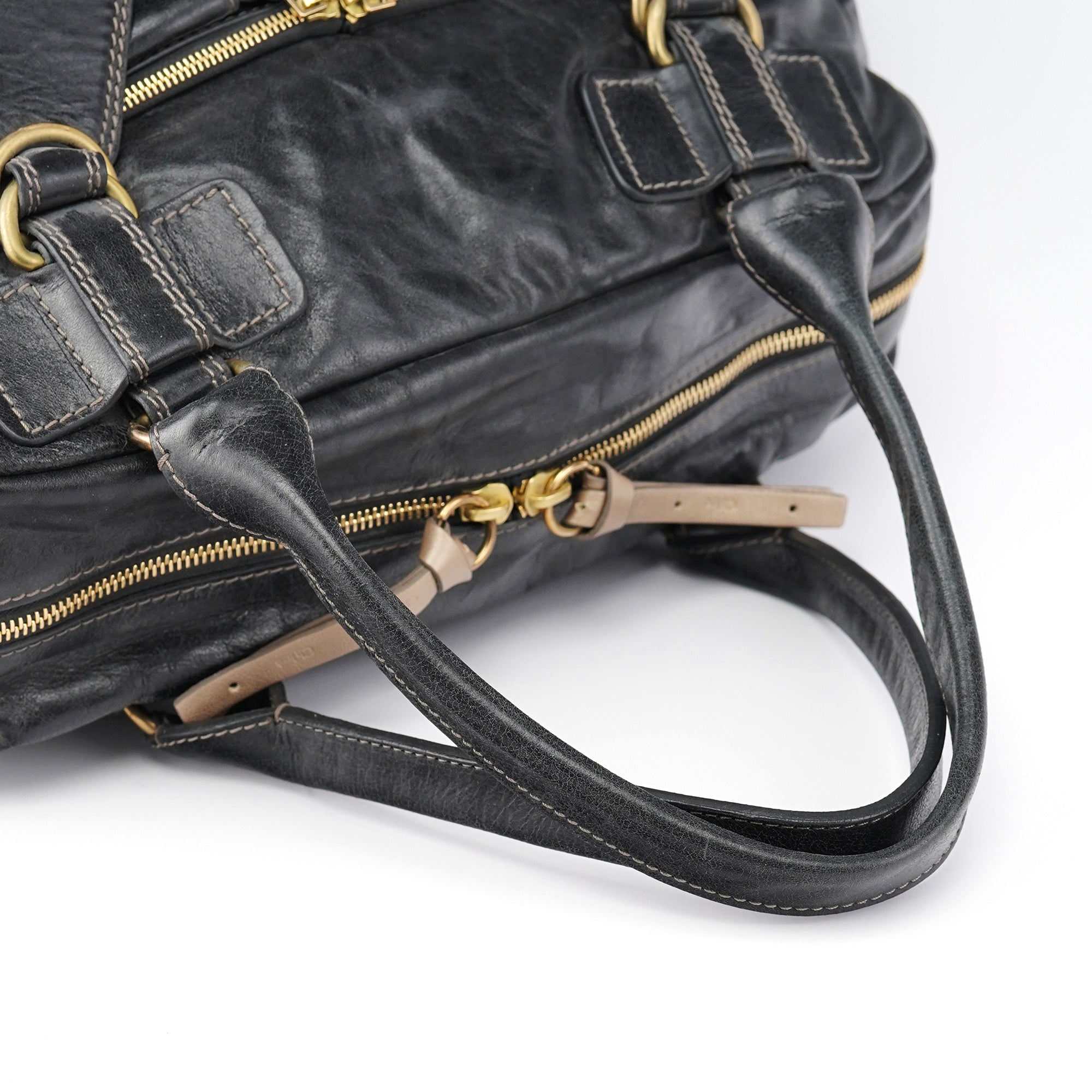 Black Leather Bay Travel Weekender Bag