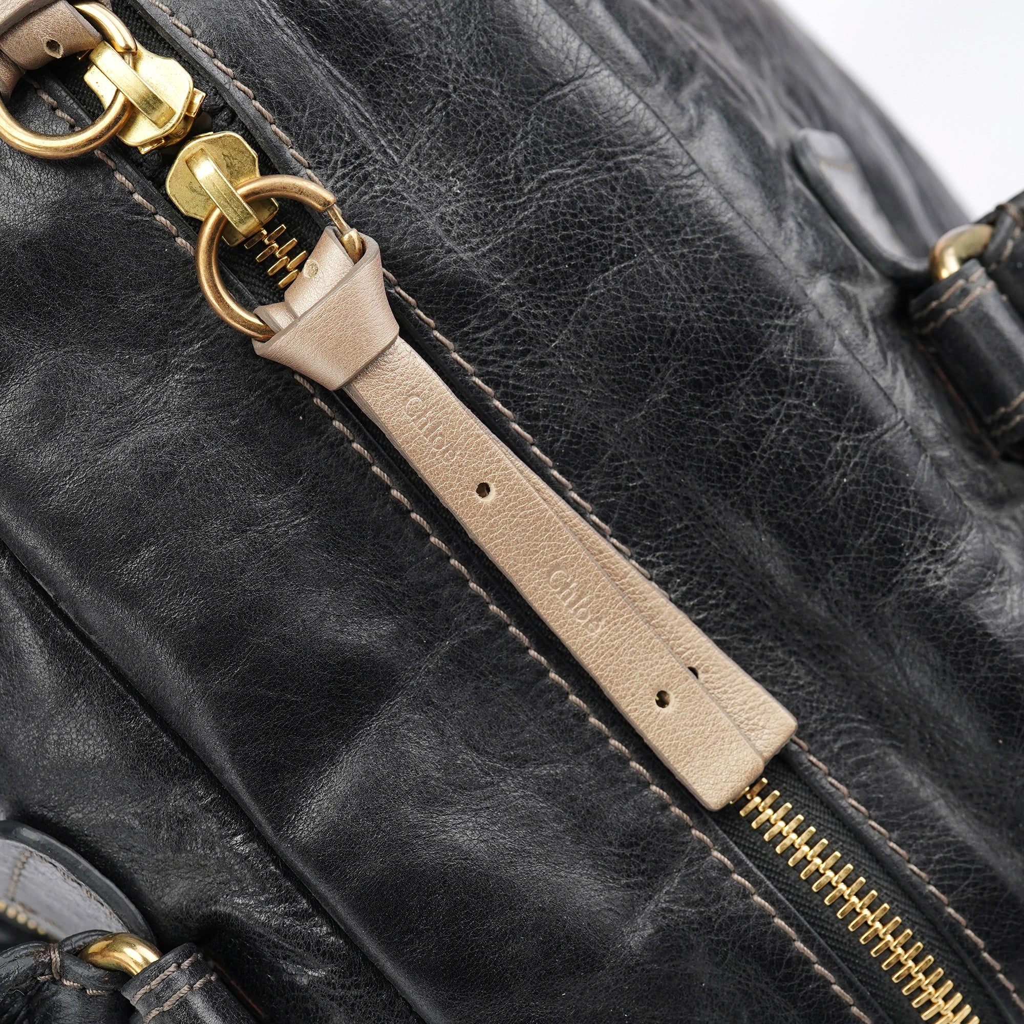 Black Leather Bay Travel Weekender Bag