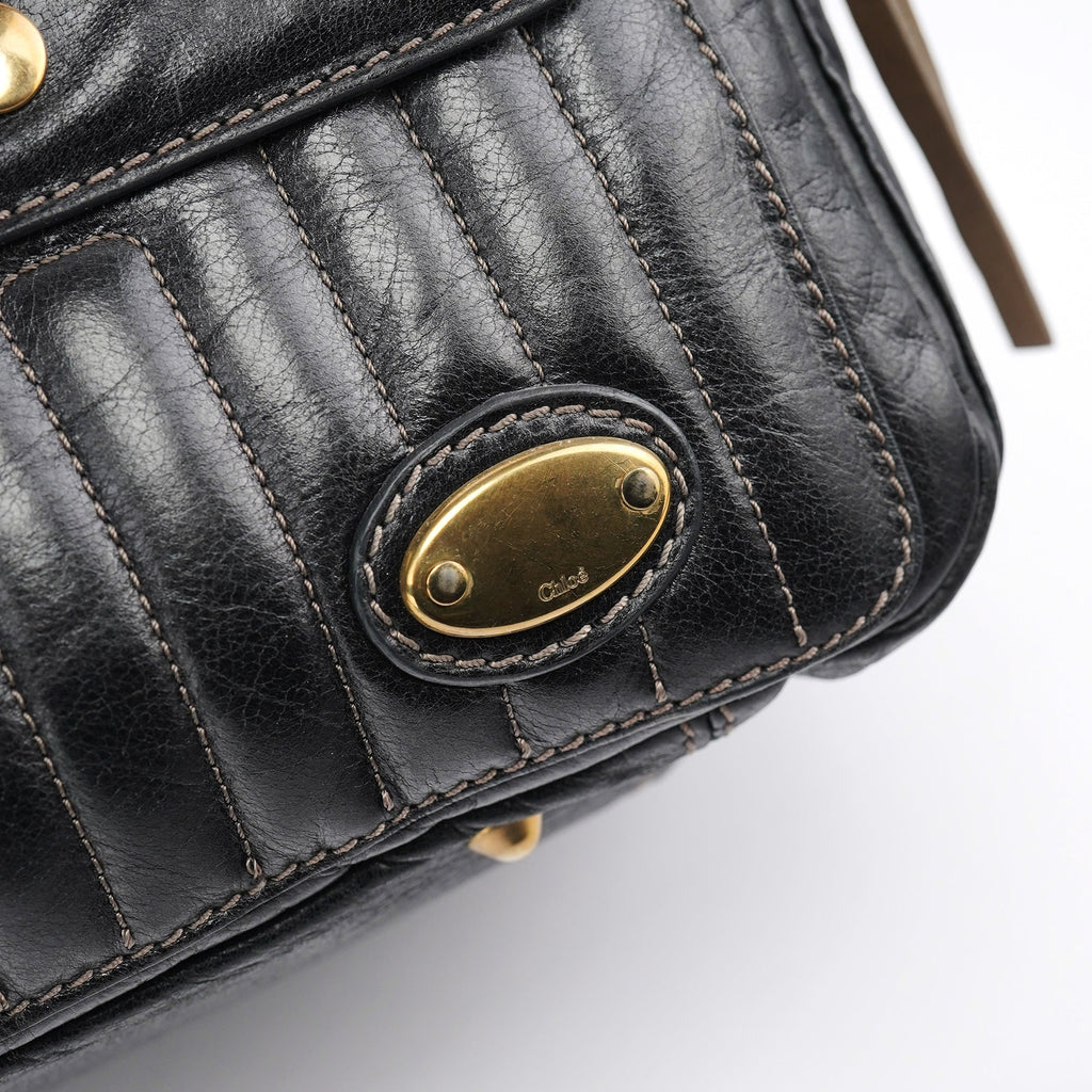 Black Leather Bay Travel Weekender Bag