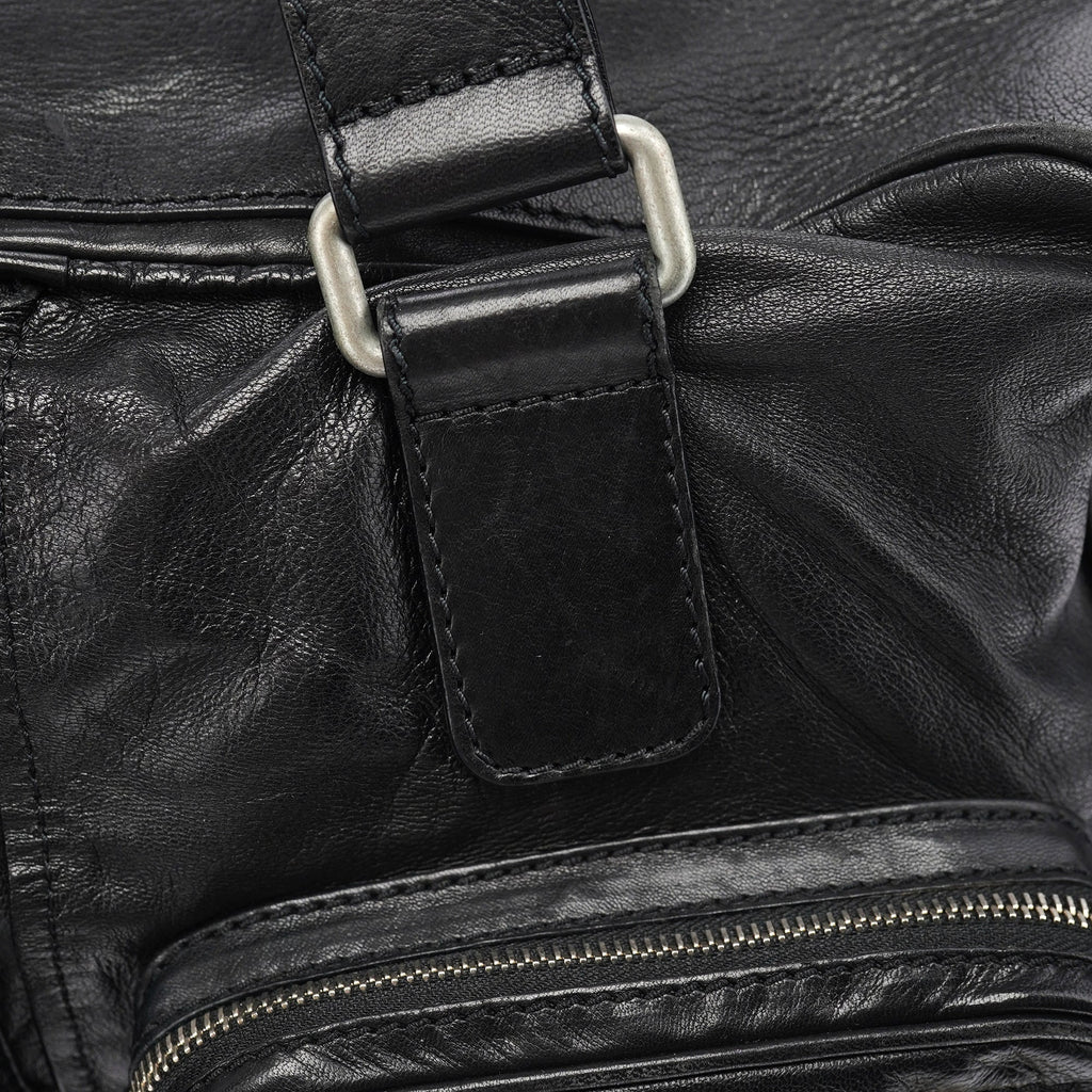 Black Leather Betty Tote Bag