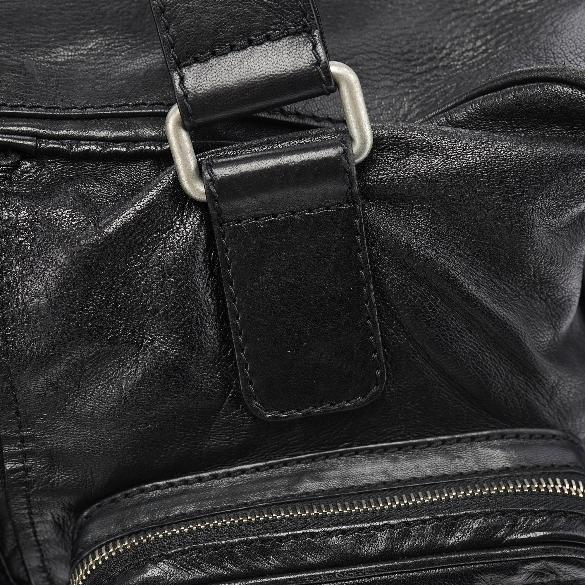 Black Leather Betty Tote Bag