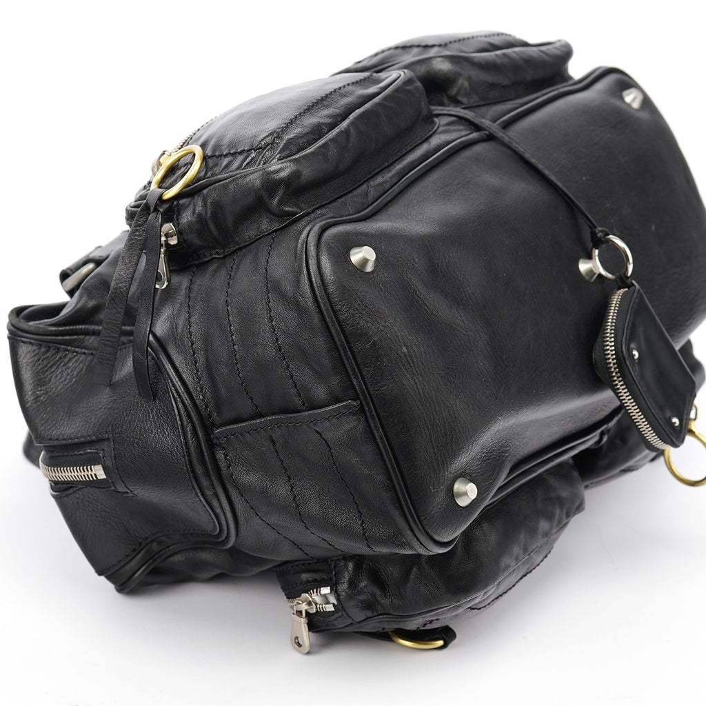 Black Leather Betty Tote Bag