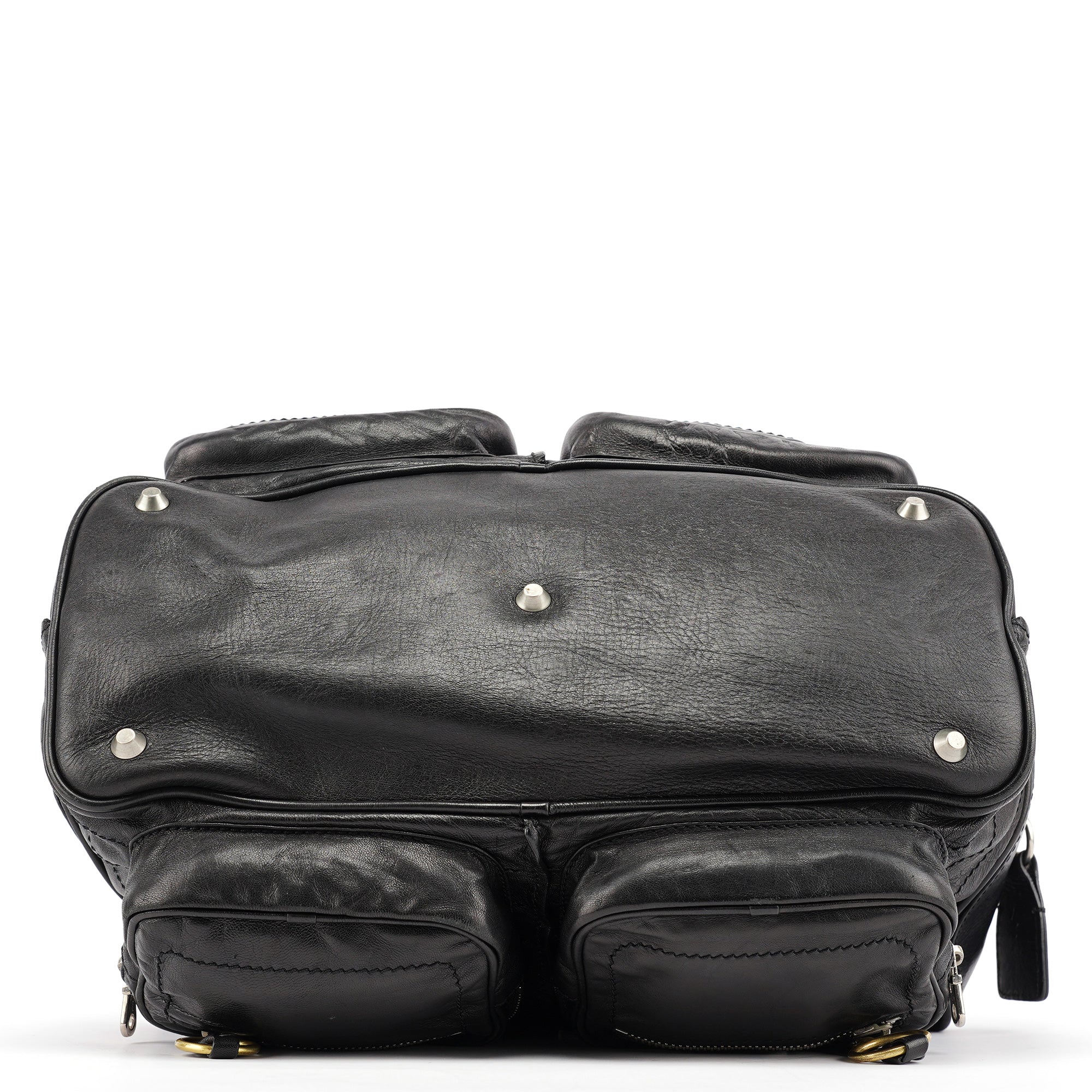 Black Leather Betty Tote Bag