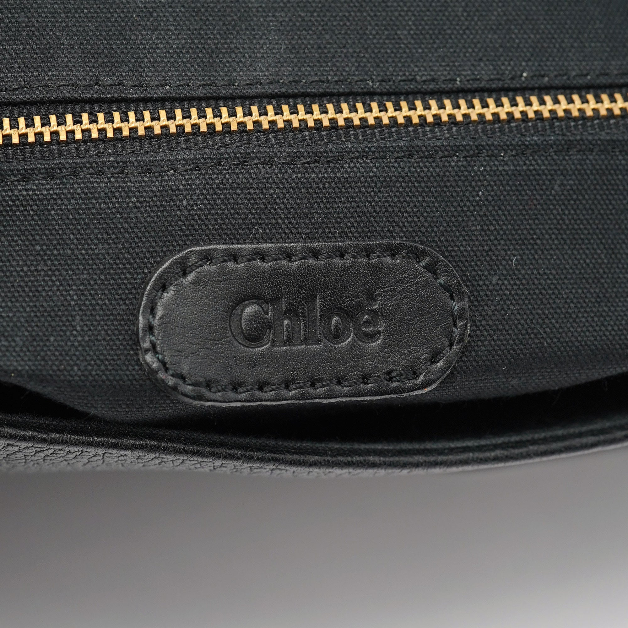 Black Leather C Crossbody Bag
