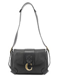 Black Leather C Crossbody Bag