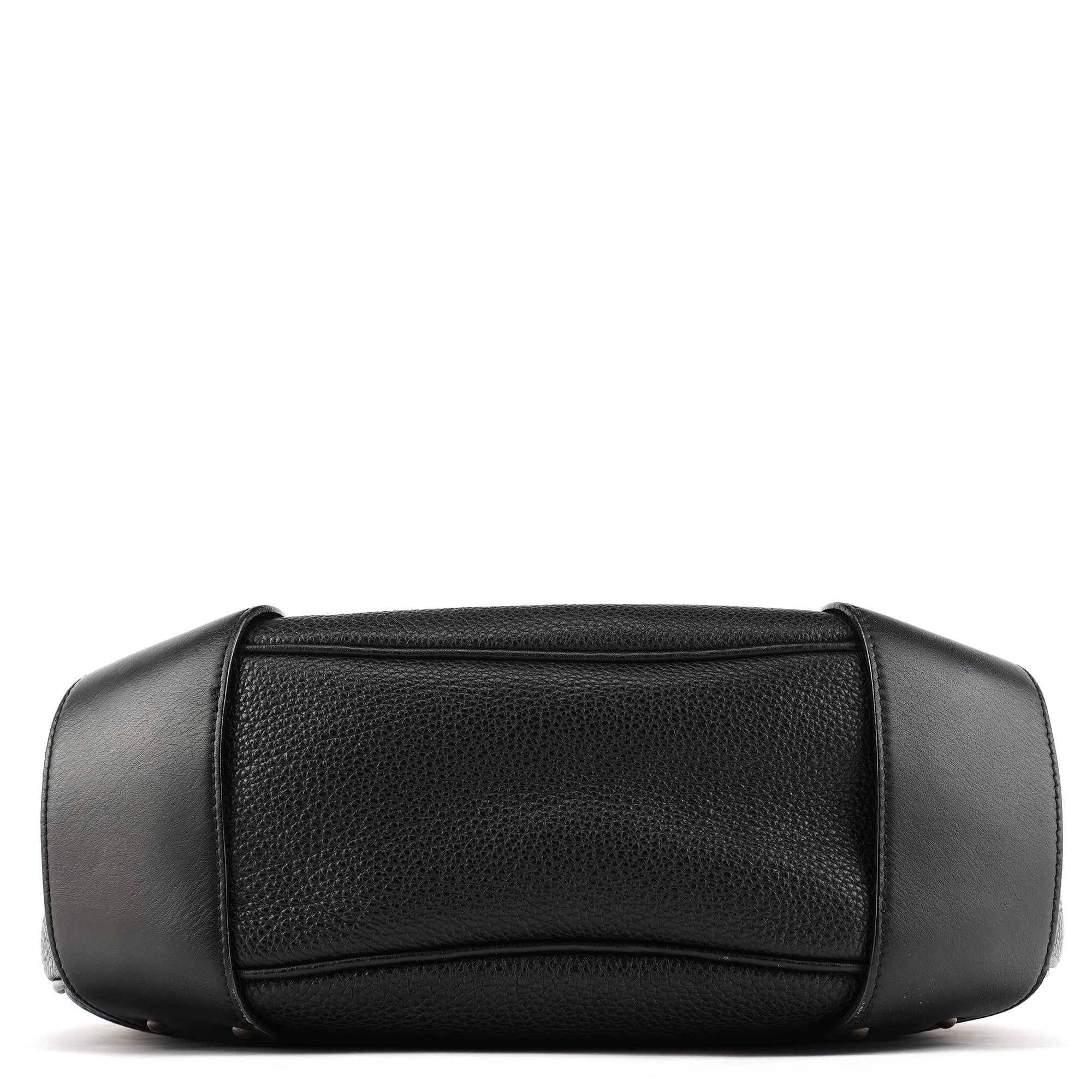 Black Leather C Logo Shoulder Bag