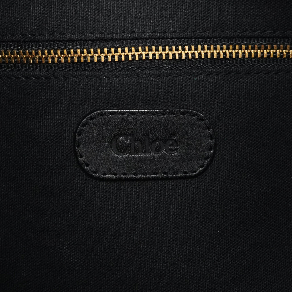 Black Leather C Logo Shoulder Bag