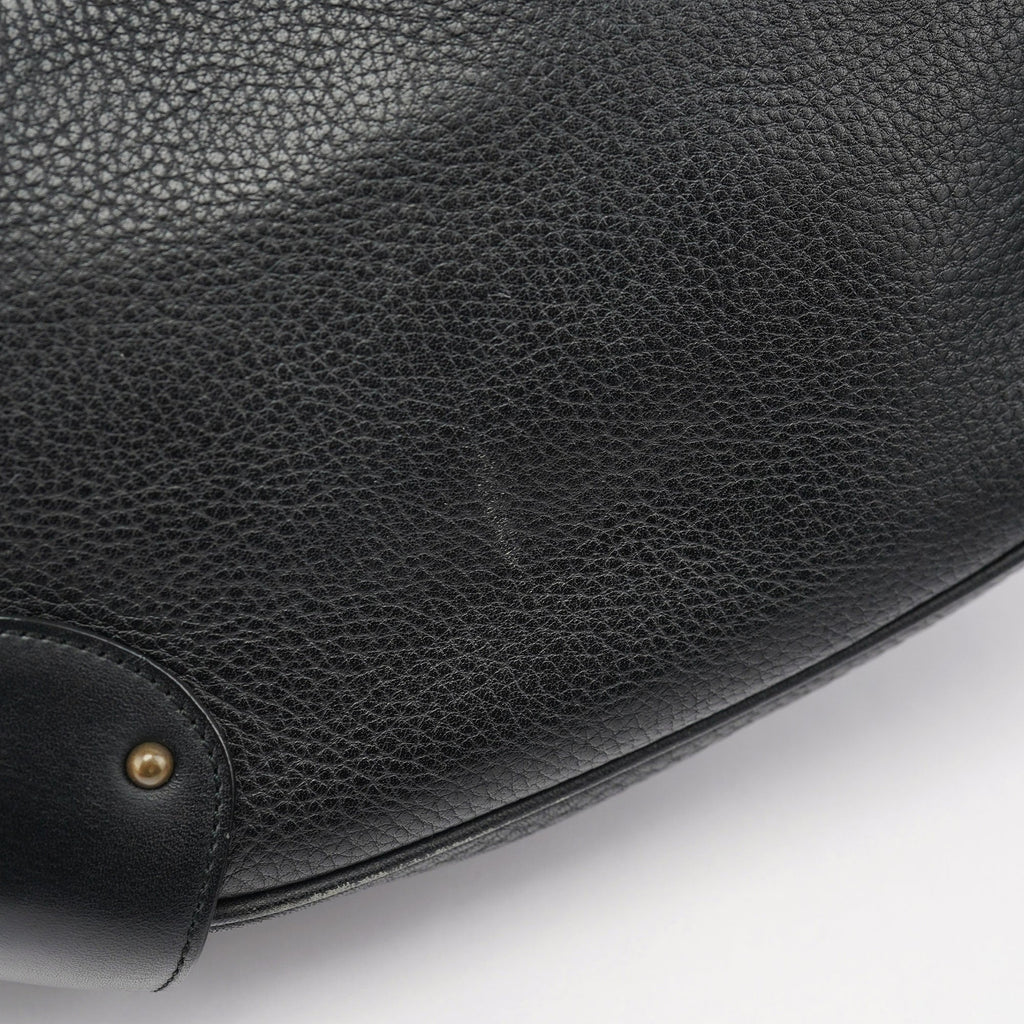Black Leather C Shoulder Bag