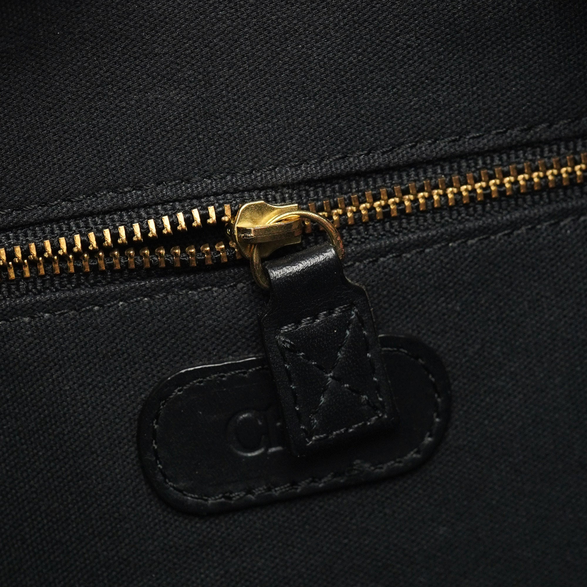 Black Leather C Shoulder Bag