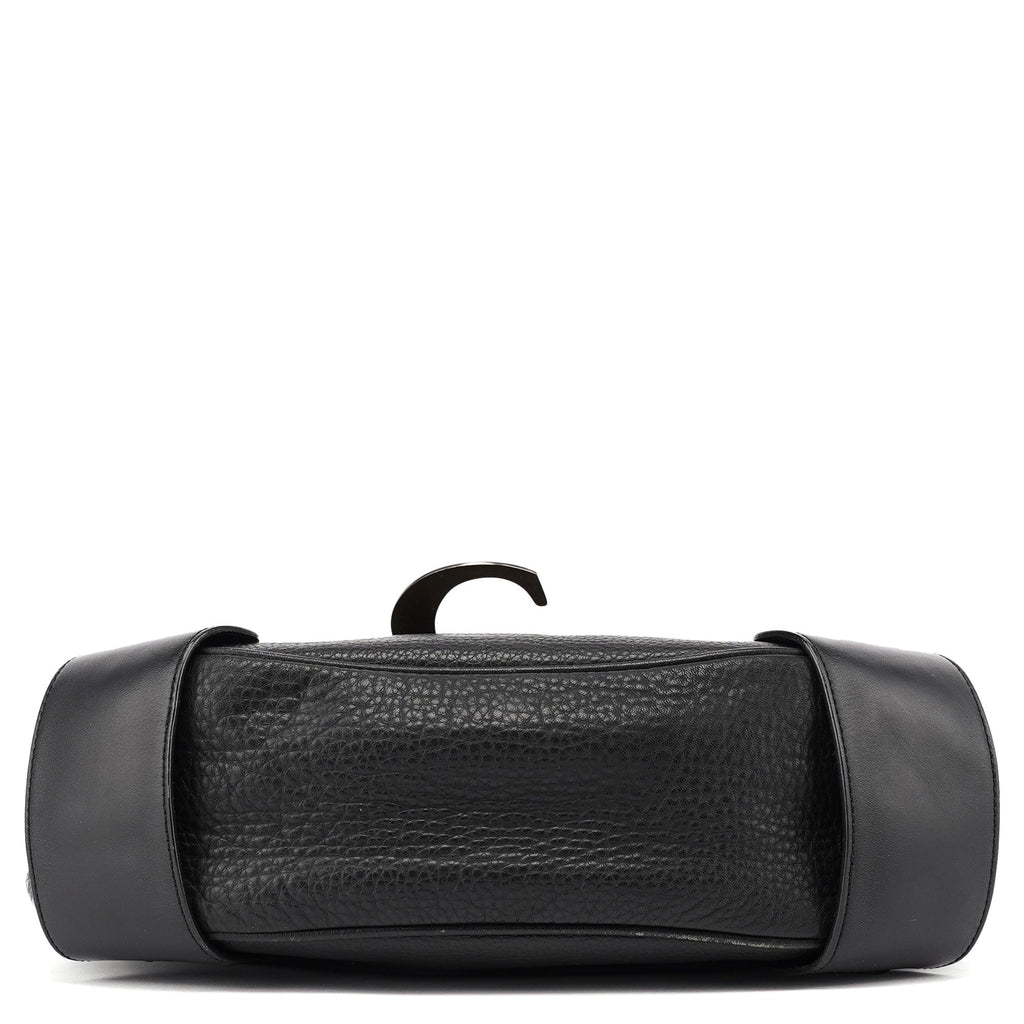 Black Leather C Shoulder Bag