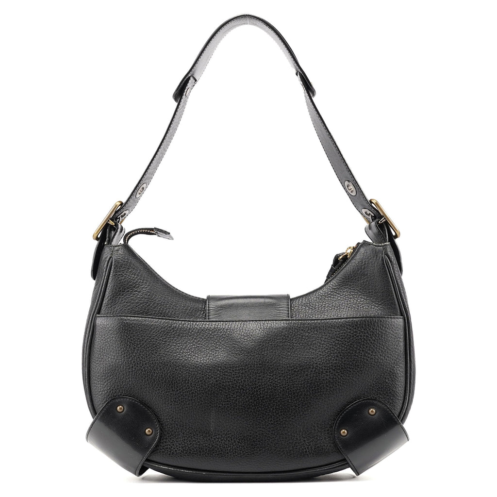 Black Leather C Shoulder Bag
