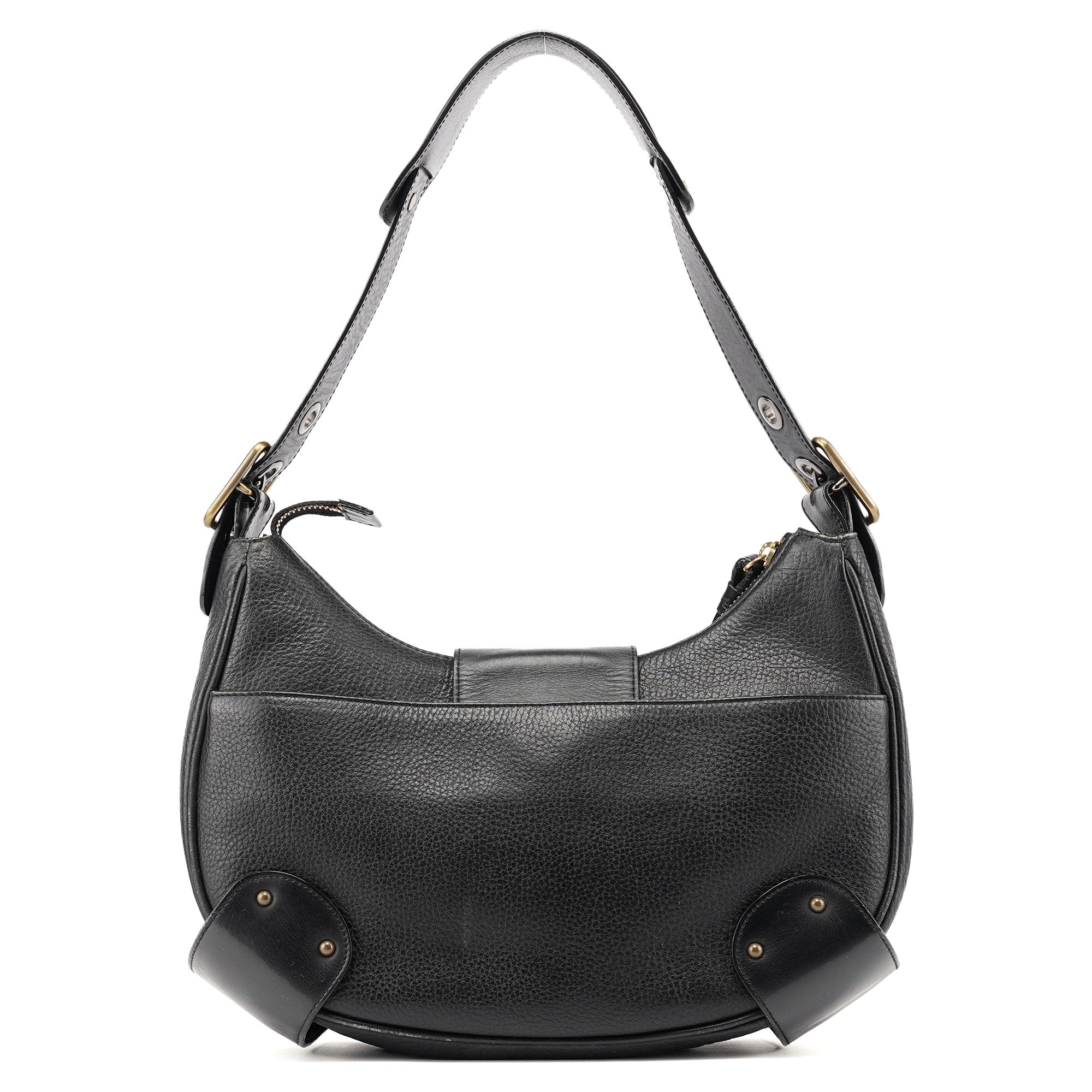 Black Leather C Shoulder Bag