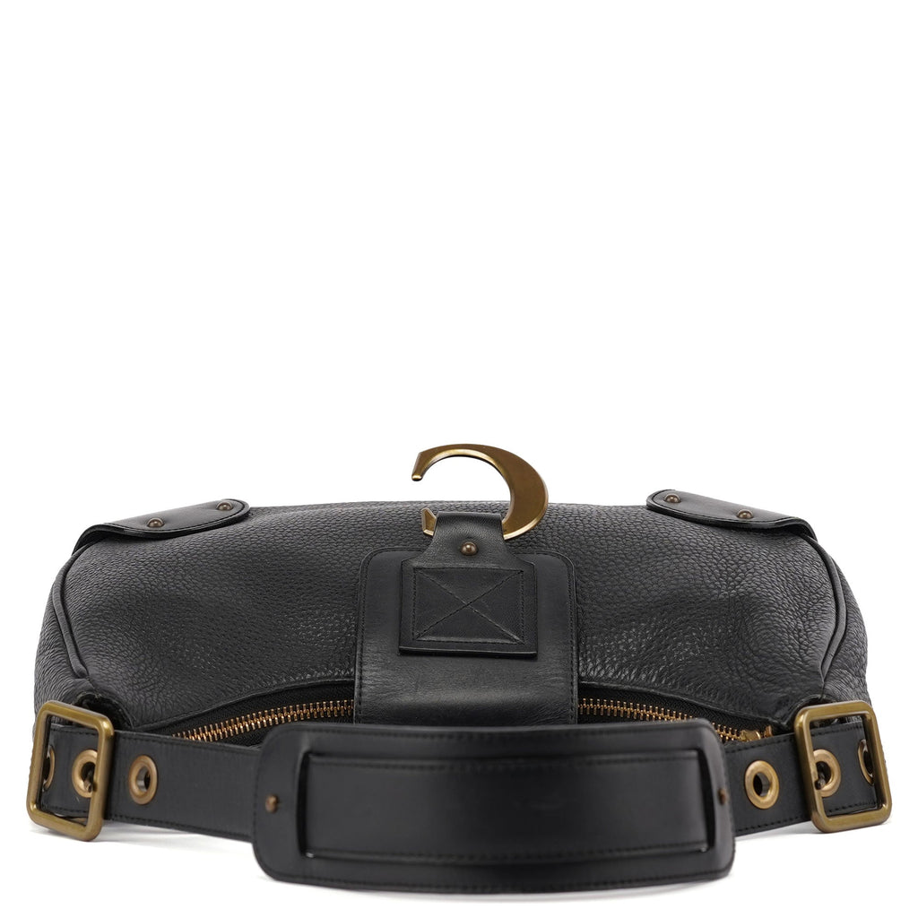 Black Leather C Shoulder Bag