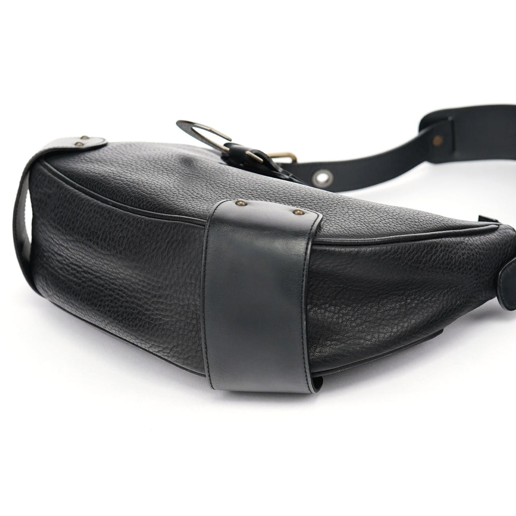 Black Leather C Shoulder Bag